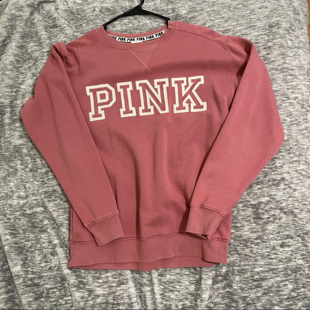 victorias secret pink crewneck sweater